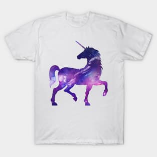 Watercolor cosmic galaxy unicorn T-Shirt